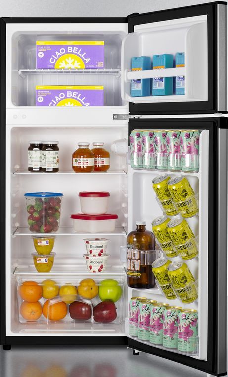 Summit® 4.5 Cu. Ft. Stainless Steel Compact Top Freezer Refrigerator-3
