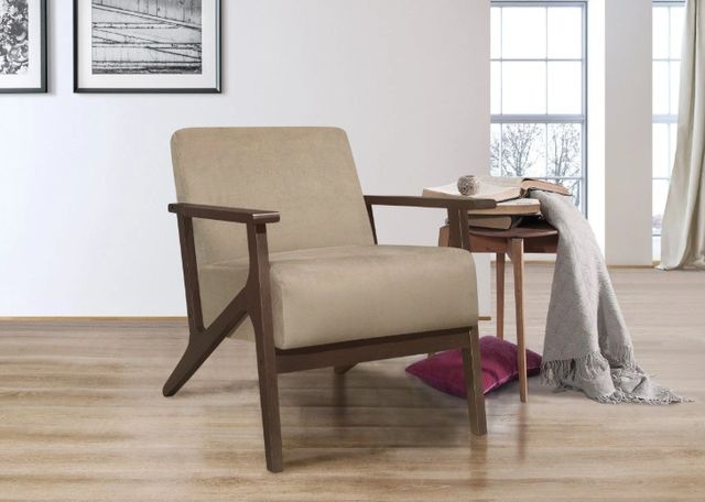 Homelegance® August Dark Walnut/Light Brown Accent Chair-1