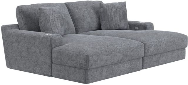 Jackson Furniture Cozy Gunmetal Chaise with USB-0