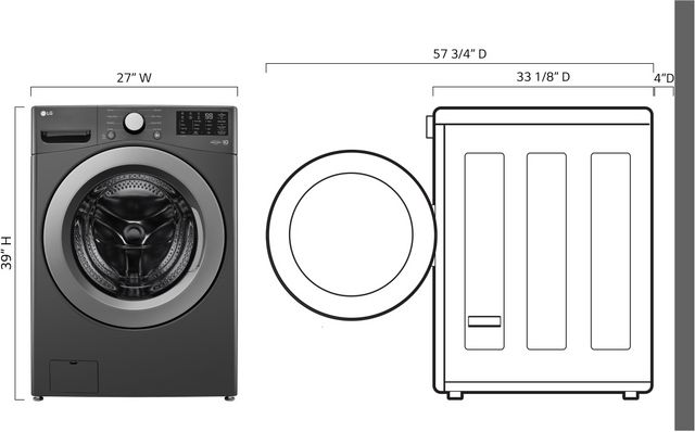 LG 5.0 Cu. Ft. Middle Black Front Load Washer-9