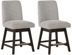 Signature Design by Ashley® Burkhaus 2-Piece Beige/Dark Brown Swivel Bar Stool