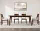 Steve Silver Co. Canton 5-Piece Brown Cherry/Oatmeal Dining Table Set-1