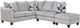 Affordable Furniture 4100 Herringbone 3-Piece Silver L-Shape Sectional-0