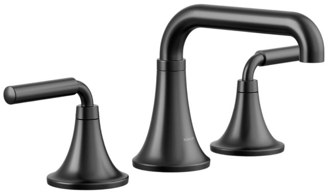 KOHLER® Tone™ Matte Black 0.5 GPM Widespread Bathroom Sink Faucet-0
