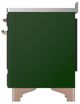 Ilve® Majestic III 48" Emerald Green Pro Style Induction Range with Solid Door and Copper Trim-4