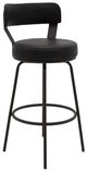 International Furniture Direct Maison Black/Blacksmithing Matte Black 30'' Barstool-0