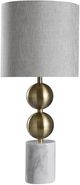 Harp & Finial® Racine Brass/White Table Lamp-0