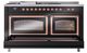 Ilve® Nostalgie II Noblesse 60'' Glossy Black Pro Style Dual Fuel Range with Copper Trim-3
