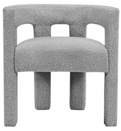 Meridian Furniture Athena Grey Accent Dining Arm Chair-0
