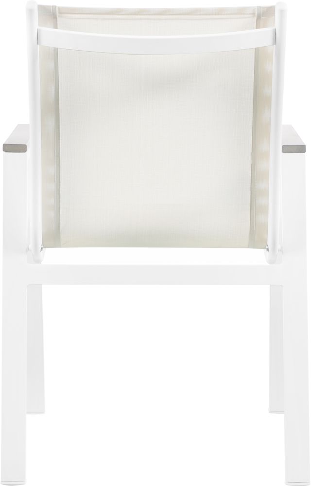 Meridian Furniture Nizuc 2-Piece White Outdoor Patio Mesh Dining Arm Chairs-3
