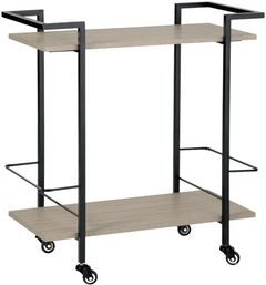 Signature Design by Ashley® Waylowe Brown/Black Bar Cart