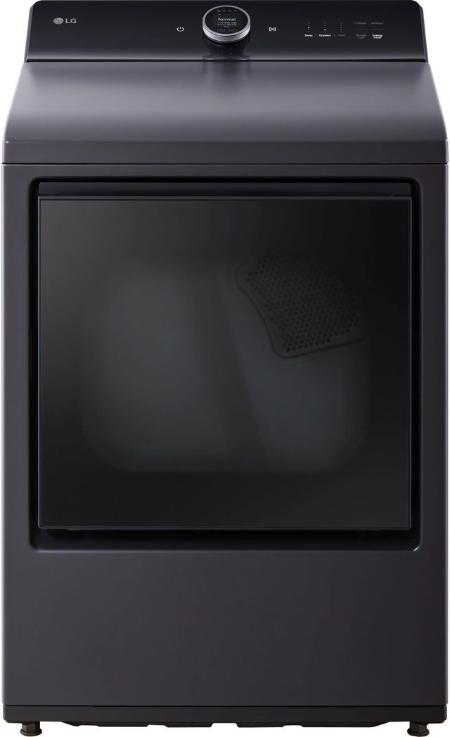 LG Matte Black Impeller Top Load Washer and Electric Dryer Laundry Pair-2