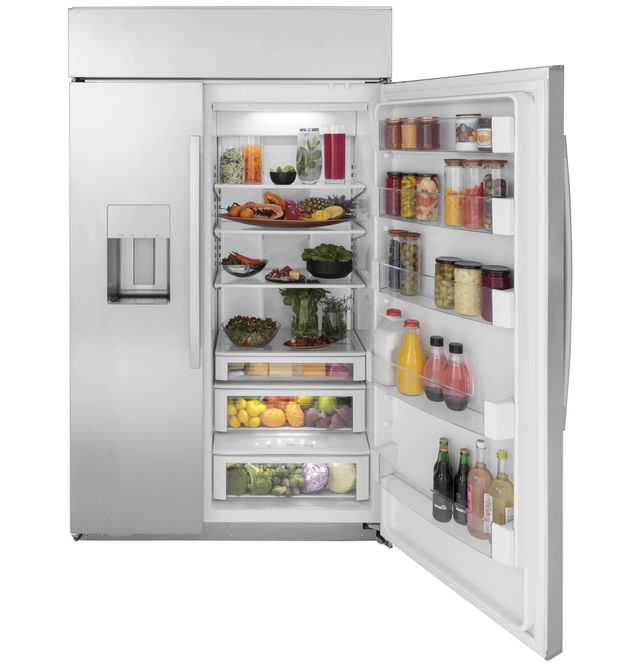GE Profile™ 48 in. 28.7 Cu. Ft. Stainless Steel Built In Counter Depth Side-by-Side Refrigerator-3