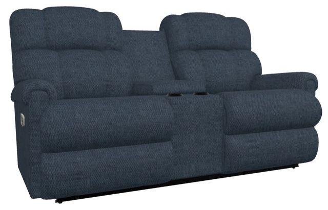 La-Z-Boy® Pinnacle Navy Power Wall Reclining Loveseat with Headrest and Console-0