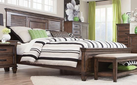 Coaster® Franco 4-Piece Burnished Oak King Bedroom Set-1