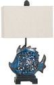 Crestview Collection Scales Dark Turquoise Table Lamp-0