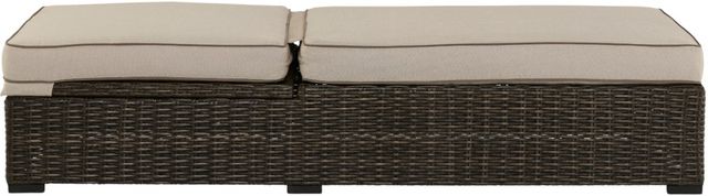 Signature Design by Ashley® Coastline Bay Brown Aluminum/Fabric/Resin Outdoor Chaise Lounge with Cushion-2