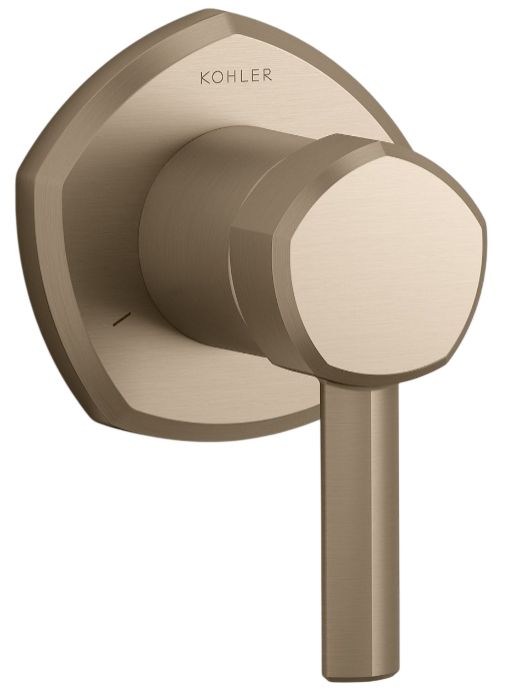 KOHLER® Occasion® MasterShower® Vibrant Brushed Bronze Transfer Valve Trim with Lever Handle-0