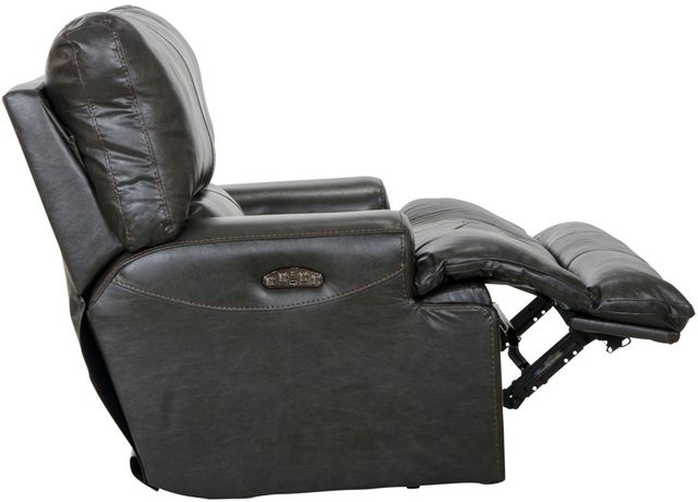 Catnapper® Wembley Steel Leather Power Lay Flat Recliner with Power Adjustable Headrest and Lumbar Support-4