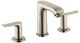 Hansgrohe Metris Brushed Nickel 1.2 GPM Widespread Faucet with Pop-Up Drain-0