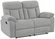 Homelegance® Jules Gray Double Manual Reclining Loveseat-0