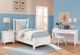 Vaughan-Bassett Bonanza Linen/White Twin Upholstered Panel Storage Bed-1