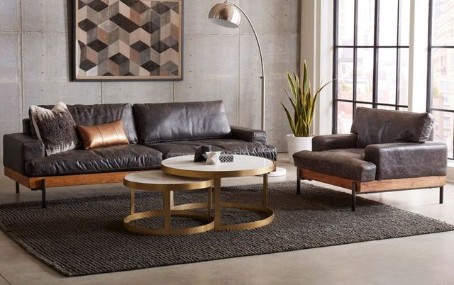 Home Trends & Design Michaelangelo White Top Nesting Coffee Table with Antique Bronze Base-3