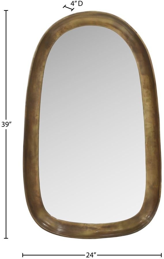 Meridian Furniture Auberge Brass Mirror-3