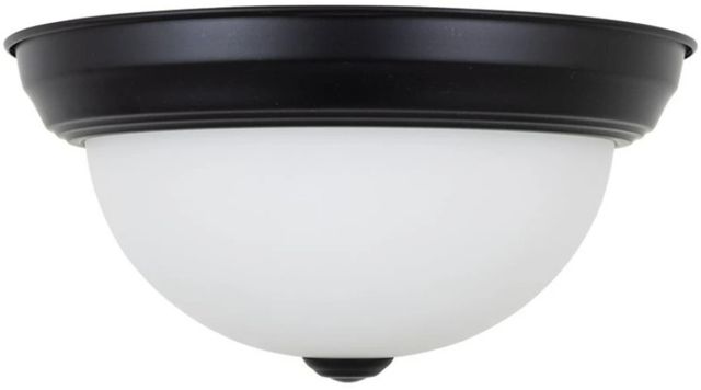 YHD Flat Black/White 2-Light 11" Flush Mount Lighting-0