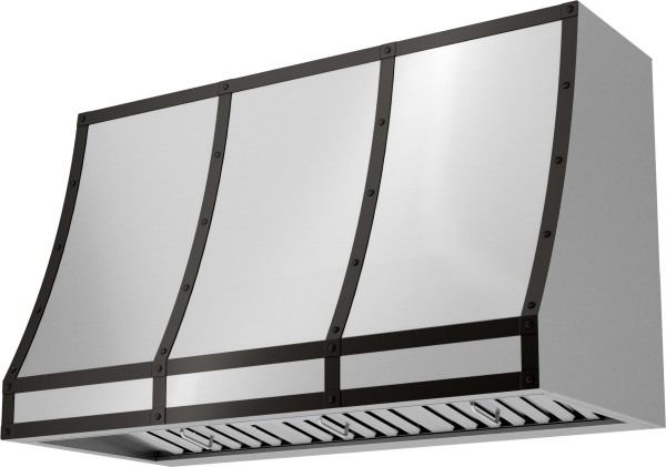 Zephyr Designer Collection 48'' Matte Black Forte Hood Banding Kit-2
