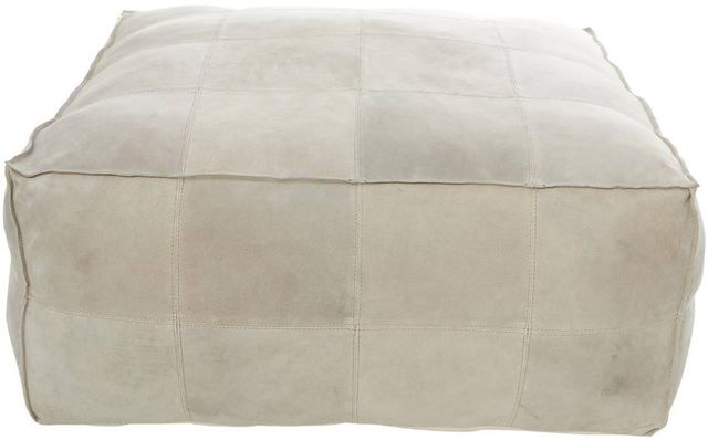 Deco Marche Gray Square Pouf-1