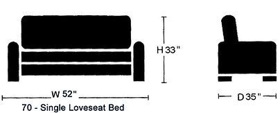 Edgewood Furniture Jax Java Twin Sofa Bed-2