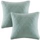 Olliix by Madison Park Quebec 2 Seafoam 20"x20" Quilted Square Pillow Pair-0