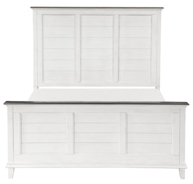 Homelegance® Chesterton Antique White/Dark Brown Queen Panel Bed-2