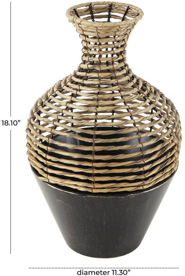 Deco Marche Brown/Bronze 18" Open Frame Twisted Vase-2