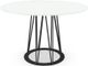 Amisco Customizable Calypso White Glass Dining Table with 48" Tabletop -0