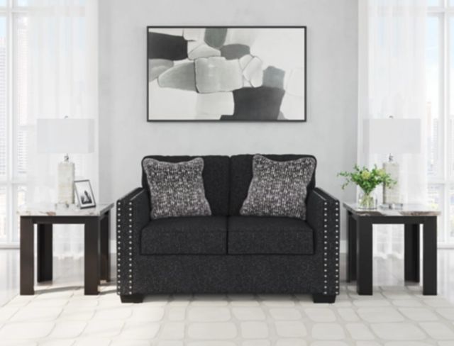 Benchcraft® Jasmine Peaks Coal Loveseat-4