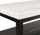 Elements International Marcello White Marble Top Coffee Table with Black Base-3