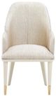 Michael Amini® Lisbon Silken Matte Cream Dining Arm Chair-2
