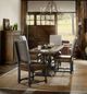 Hooker® Furniture Hill Country Balcones Saddle Brown Friendship Table with Anthracite Black Base-1