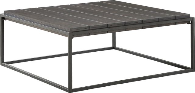 Steve Silver Co. Tekoa Walnut Coffee Table with Dark Gray Base-0