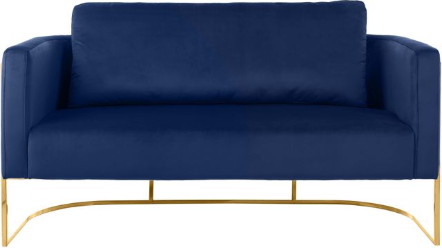 Meridian Furniture Casa Navy/Gold Velvet Loveseat-3