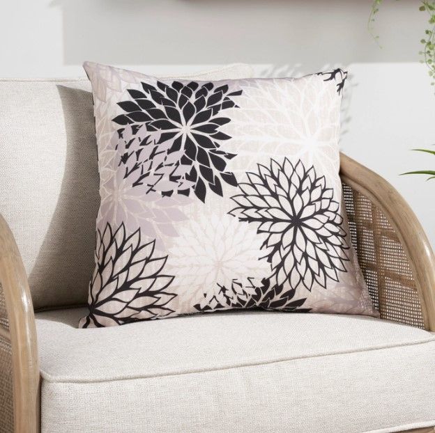 Nourison Home™ Aloha Black/White Throw Pillow-4
