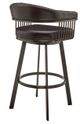 Armen Living Chelsea Chocolate 26" Swivel Counter Stool-3