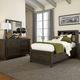 Liberty Furniture Thornwood Hills 3-Piece Rock Beaten Brown Youth Full Bookcase Bedroom Set-1