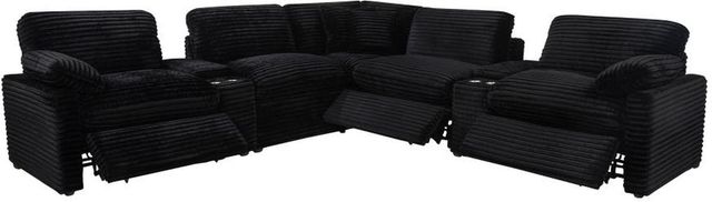 Coaster® Collins 7-Piece Black Modular Power Reclining Sectional-1
