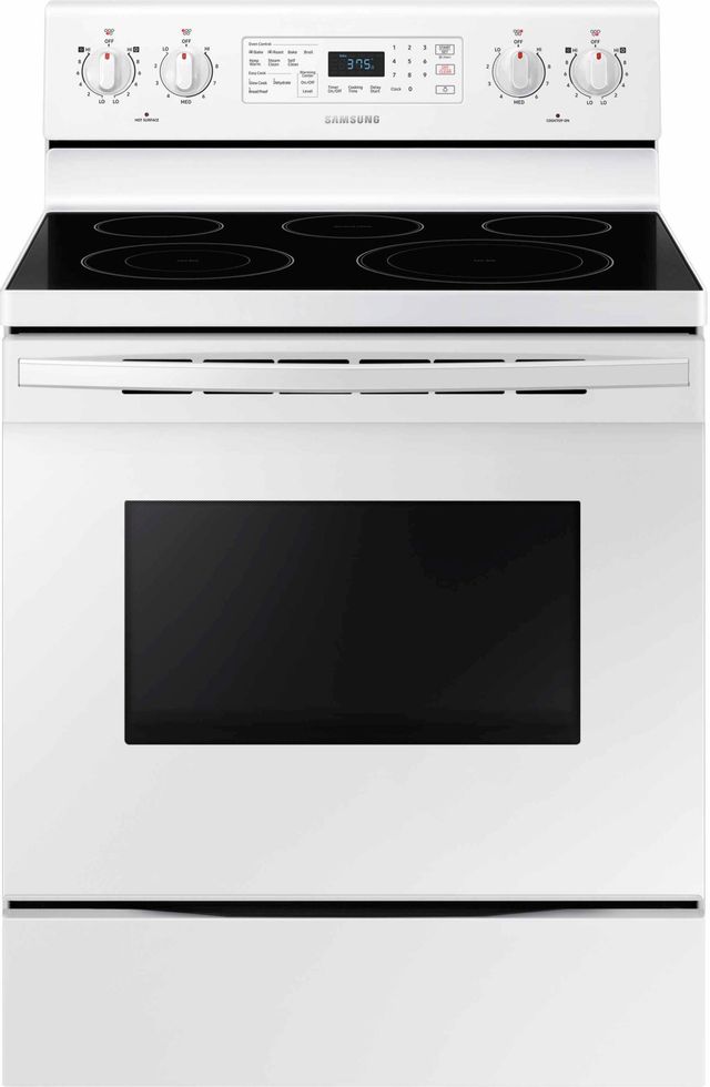 Samsung 30" White Free Standing Electric Range-0