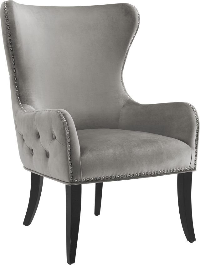 Linon Salem Dark Gray Round Back Chair-0