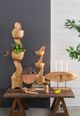 A & B Home Natural Brown 49" Display Rack with Three Tiers-4