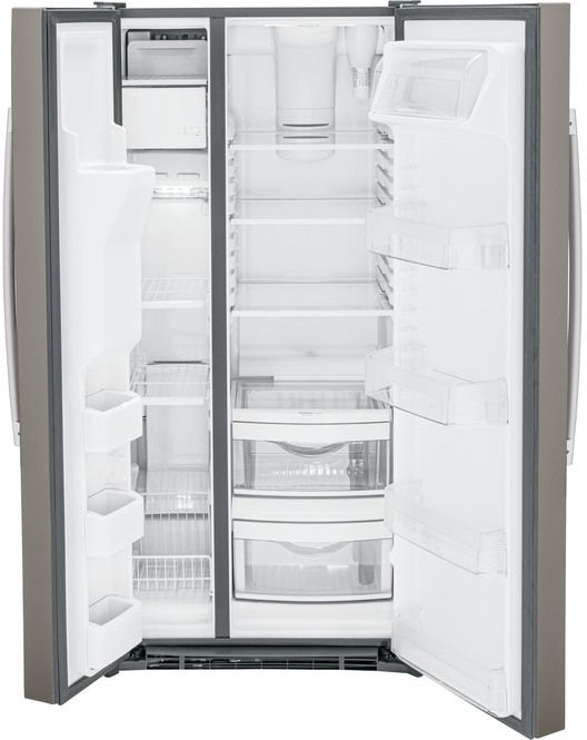 GE® 33" 23.0 Cu. Ft. Fingerprint Resistant Slate Side-by-Side Refrigerator-1